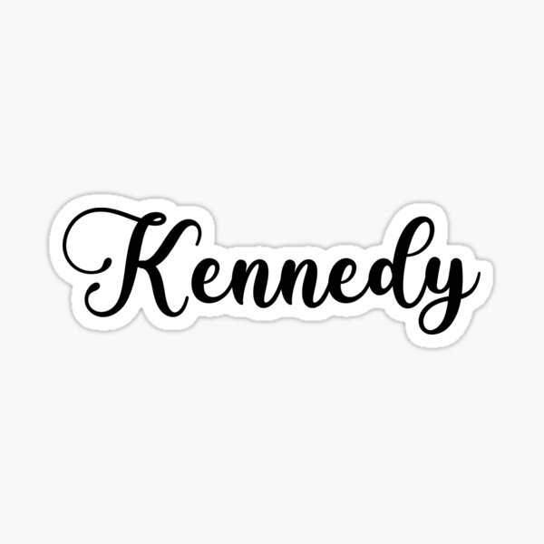 Kennedy Name Handwritten Calligraphy Sticker For Sale By