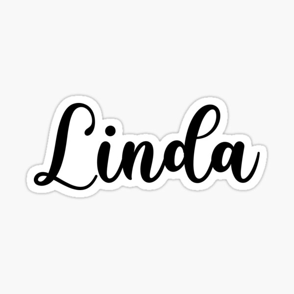 Linda Name Handwritten Calligraphy Sticker For Sale By Yelenastore