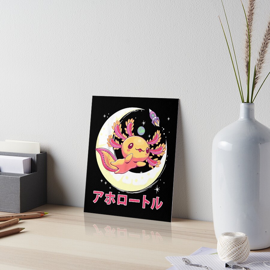 Pastel Goth Axolotl Kawaii Japanese Anime Aesthetic Nude Art Board