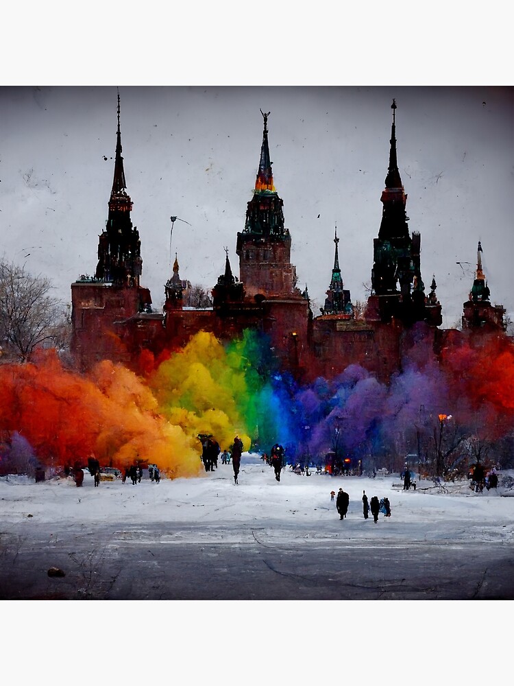 Kremlin Hosts Its First Ever Gay Pride In Winter Poster For Sale By