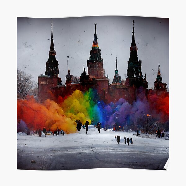 Kremlin Hosts Its First Ever Gay Pride In Winter Poster For Sale By