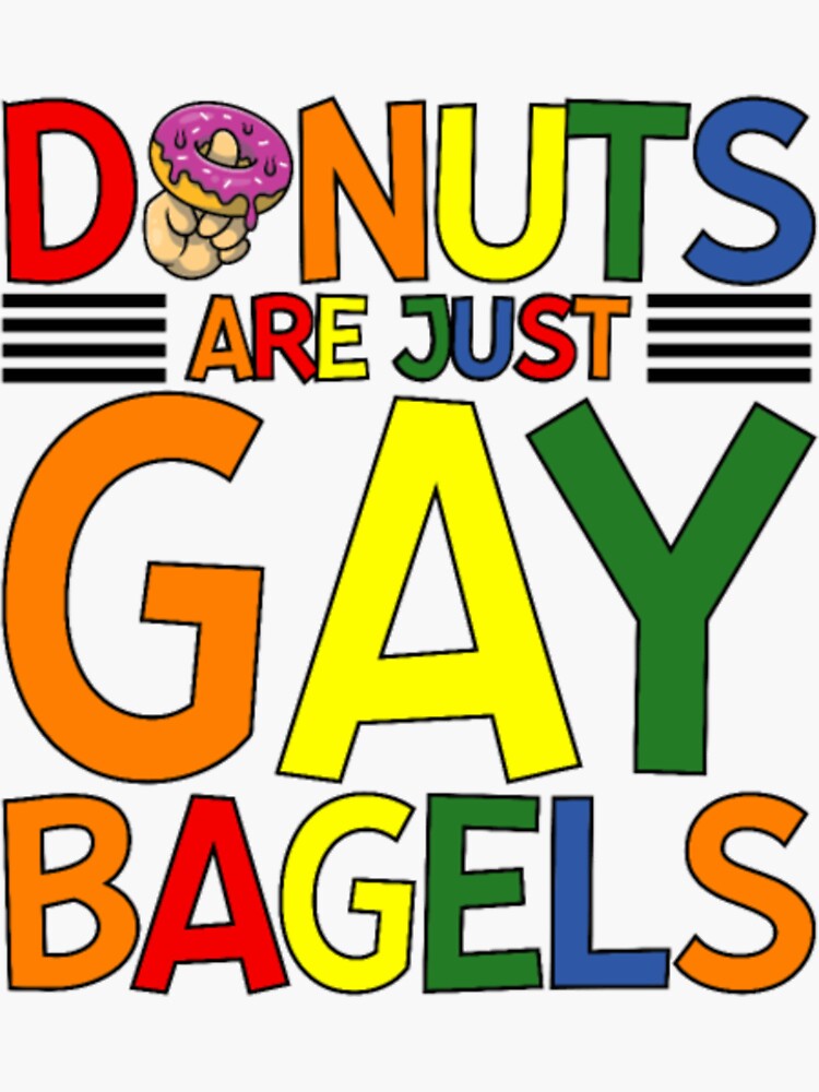 Donut Gay Bagels Celebrate Lgbt Pride Month Sticker For Sale By