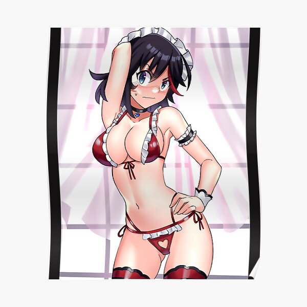 Ryuko Matoi Sexy Hentai Anime Lewd Maid Sticker Poster For Sale By Willieerica W Redbubble