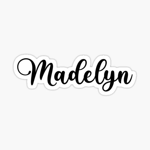 Madelyn Name Handwritten Calligraphy Sticker For Sale By