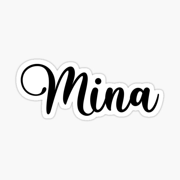 Mina Name Handwritten Calligraphy Sticker For Sale By YelenaStore