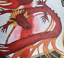 Red Dragon painting by Oruala
