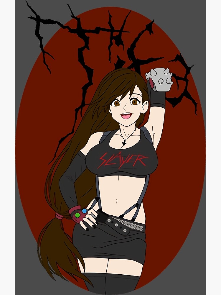 Final Fantasy Heavy Metal Tifa Design For Men Women Poster For Sale By Leahprincelpg Redbubble