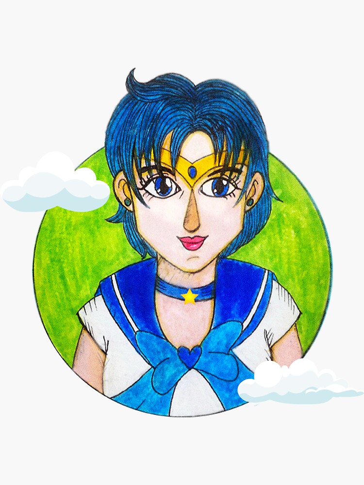 Sailor Mercury Sticker For Sale By Darlenedayan Redbubble