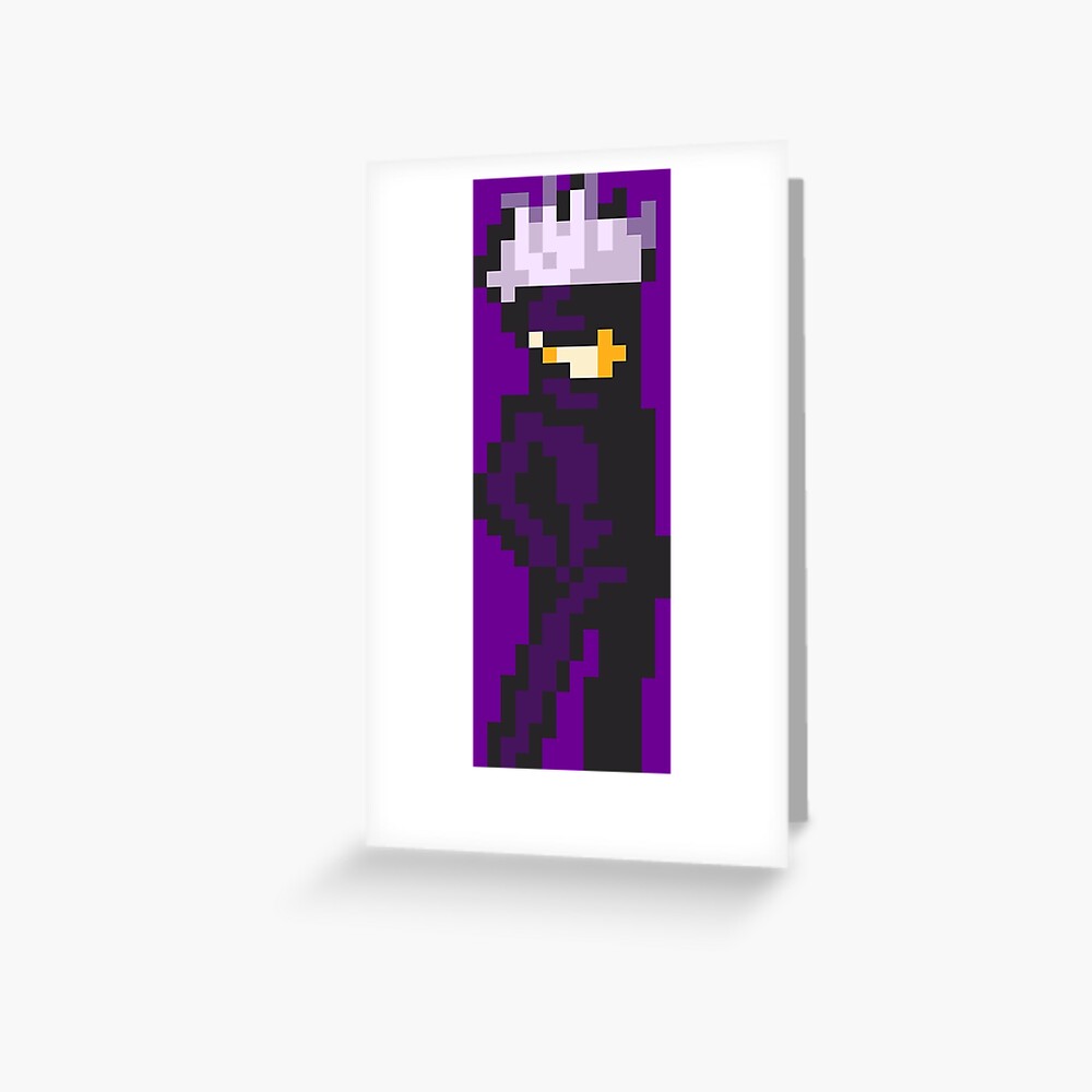 Pixel Art Gojo Satoru Jujutsu Kaisen Greeting Card For Sale By