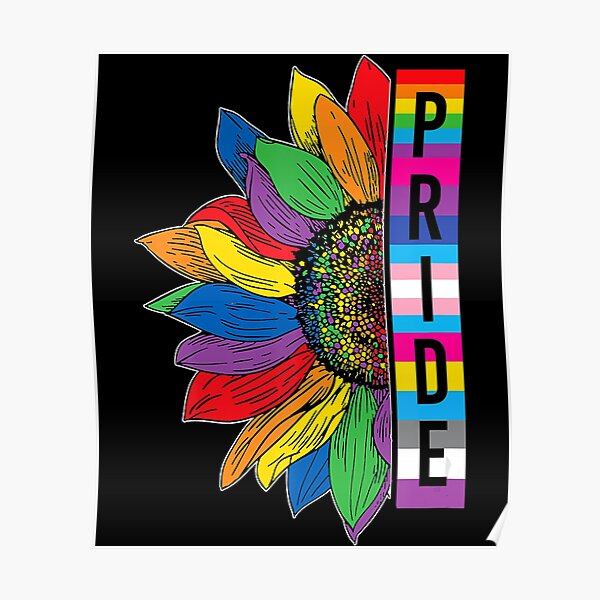 Gay Pride Sunflower LGBT Awareness Month 2022 Poster For Sale By