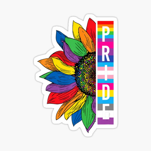 Gay Pride Sunflower LGBT Awareness Month 2022 Sticker For Sale By