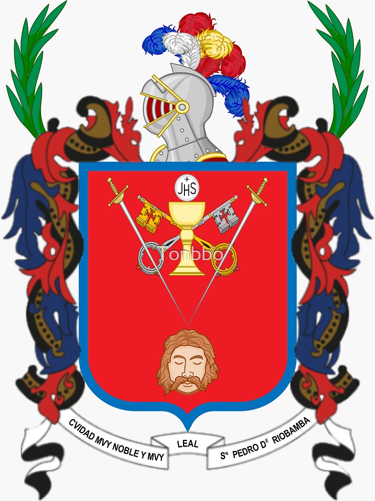 Pegatina Escudo De Armas De Riobamba Ecuador De Tonbbo Redbubble