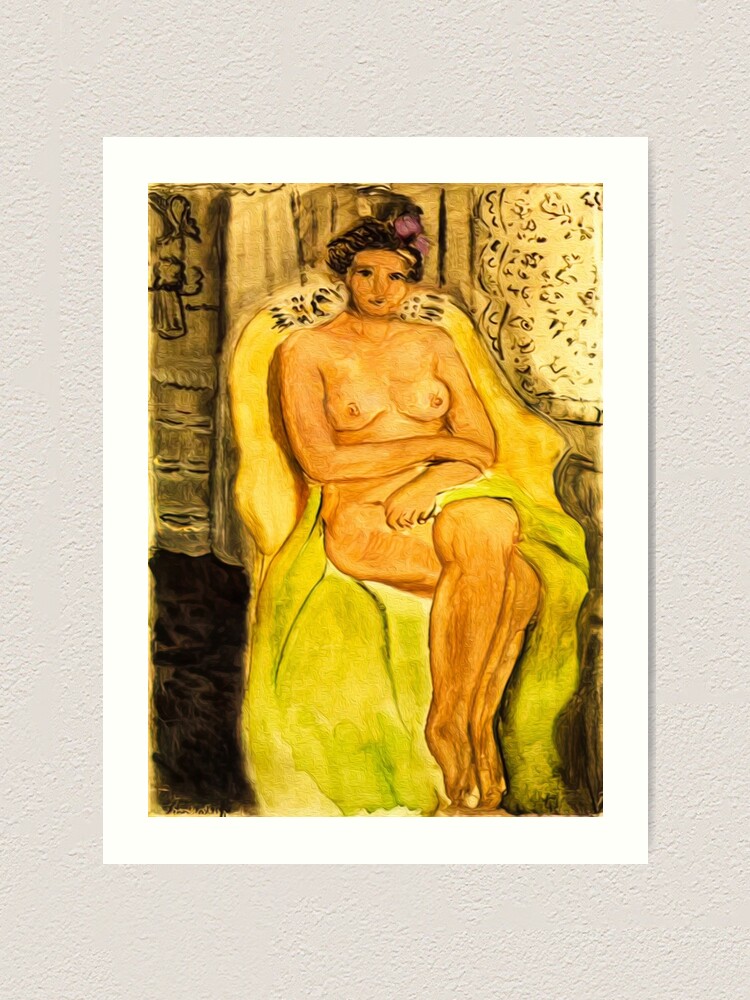 Henri Matisse Nude In An Armchair Legs Crossed Art Print For