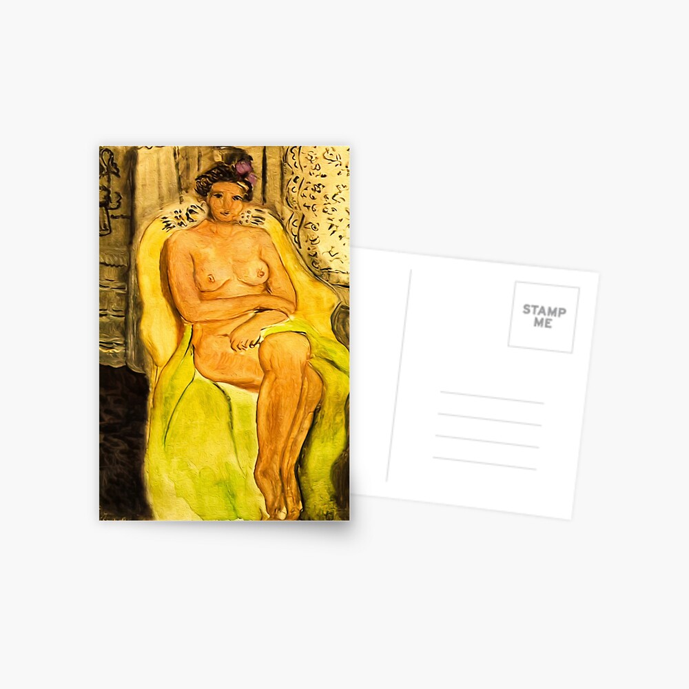 Henri Matisse Nude In An Armchair Legs Crossed 1920 Postcard For