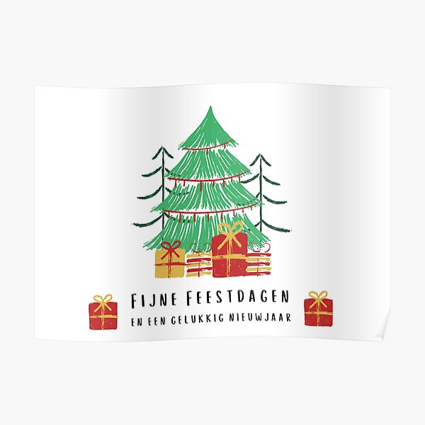 Fijne Feestdagen En Een Gelukkig Nieuwjaar Kerstkaart Christmas Tree