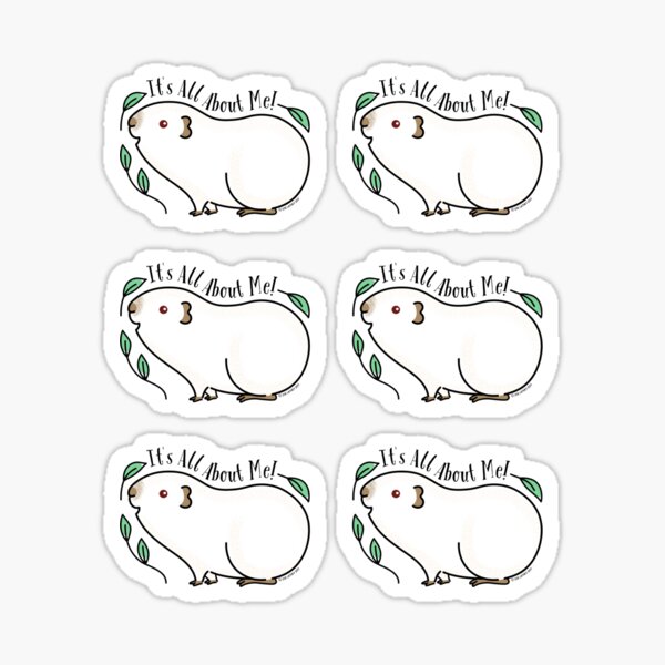 It S All About Me Himalayan Guinea Pig Sticker For Sale By Zoel