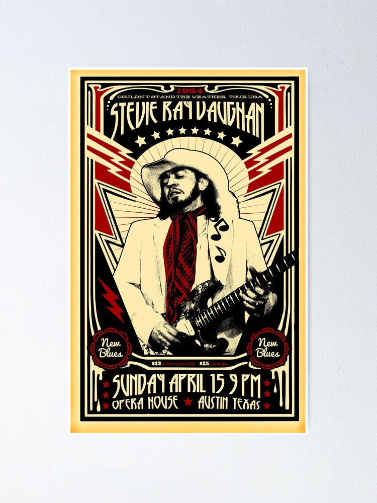 Stevie Ray Vaughan Tour Poster Poster For Sale By Orisskhori Redbubble