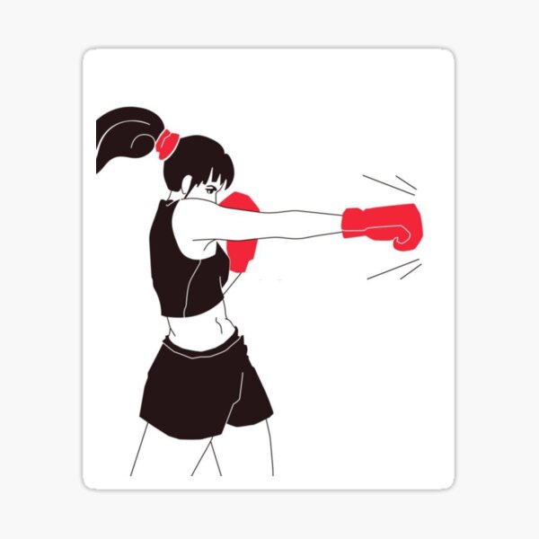 Women S Boxing Sticker For Sale By Tallousse Redbubble