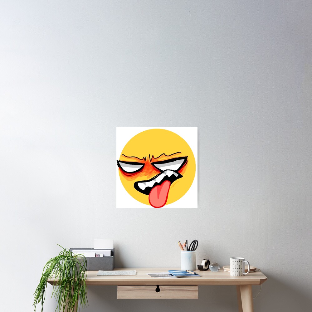 Angry Cursed Emoji TikTok MEME Face Poster For Sale By CursedEmoji