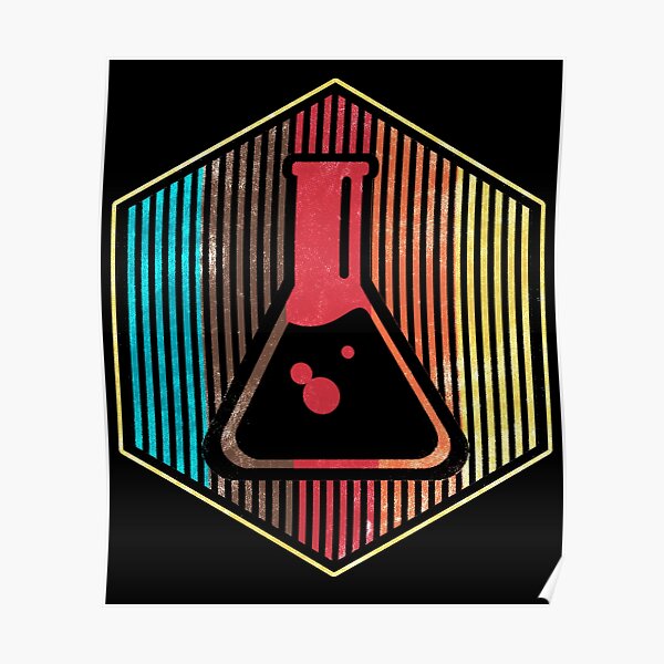 Chemistry Erlenmeyer Flask Poster For Sale By Mila1946 Redbubble