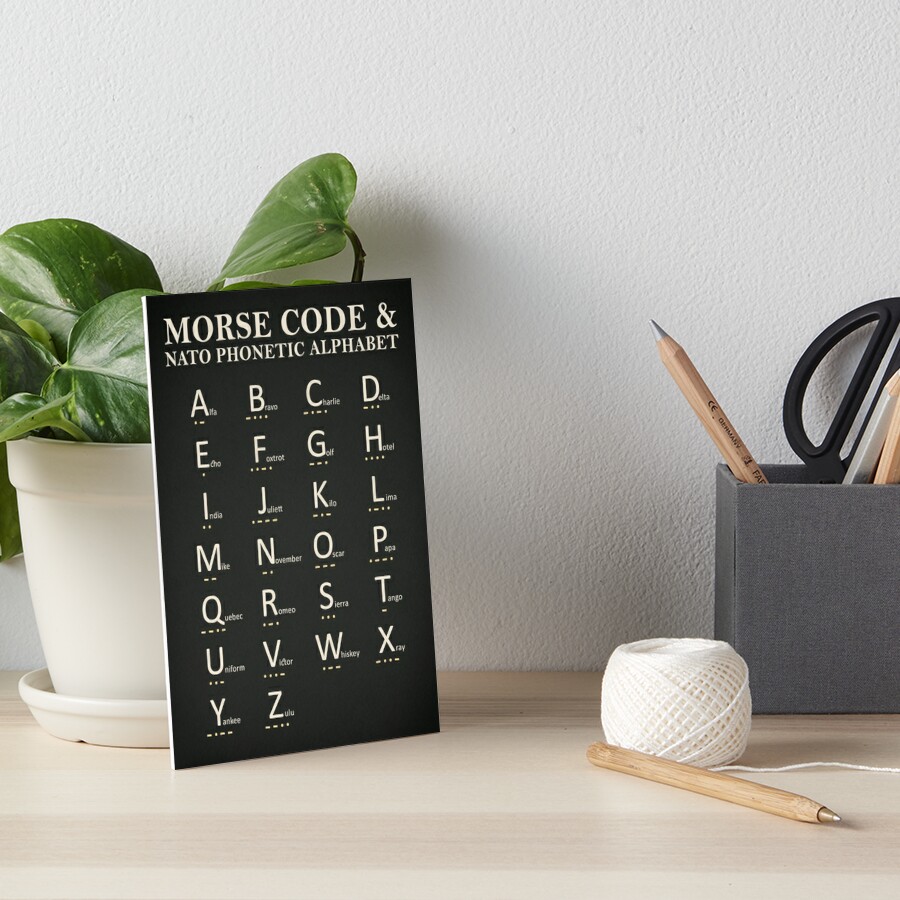 Morse Code And Phonetic Alphabet Art Board Print For Sale By Rogue