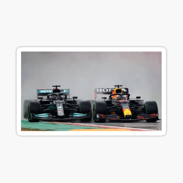 Lewis Hamilton Vs Max Verstappen Imola Grand Prix 2021 Sticker For