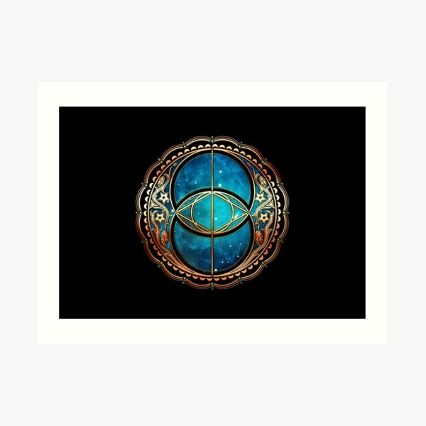 Vesica Piscis Chalice Well Celtic Symbol Avalon Magic Art Print