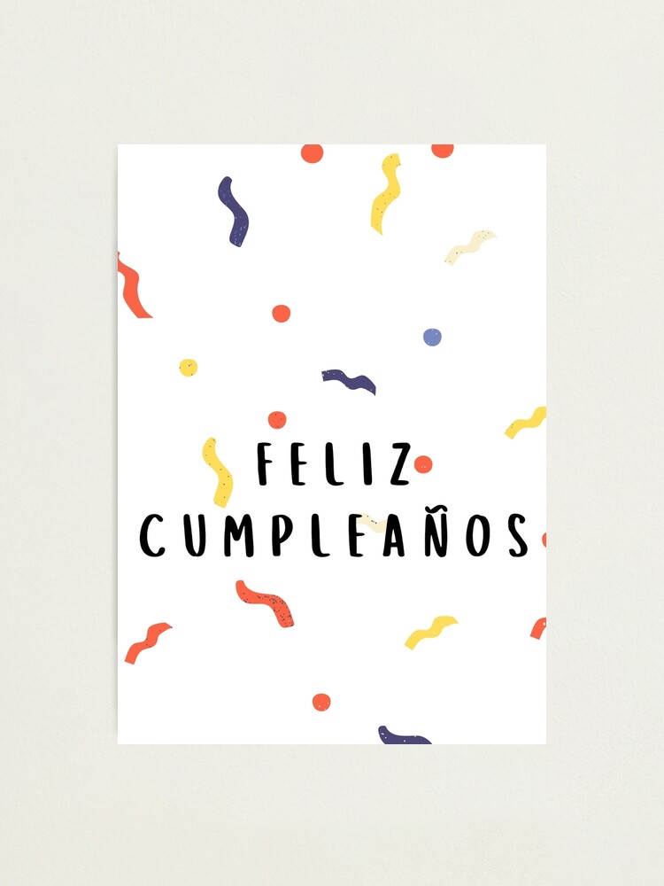 Lámina fotográfica Feliz cumpleaños feliz cumpleaños en español