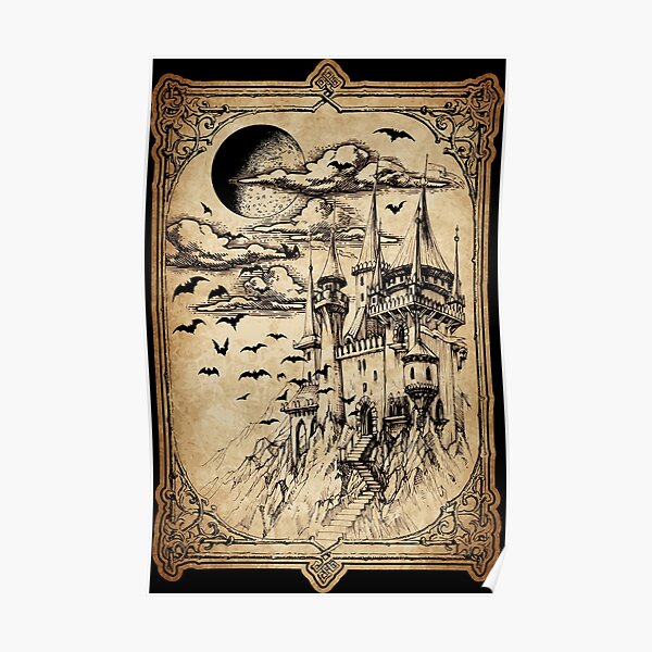 Draculas Castle Poster For Sale By Ravenwake Redbubble