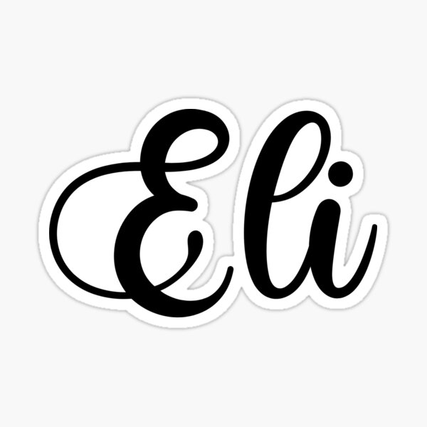 Eli Name Handwritten Calligraphy Sticker For Sale By YelenaStore