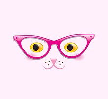 Really cute kitty cat with hipster glasses by jazzydevil