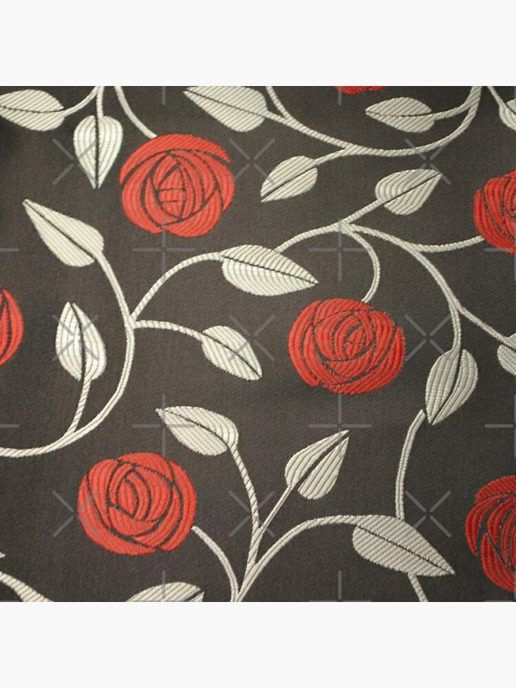 Charles Rennie Mackintosh Flowers Design Red Sticker For Sale By