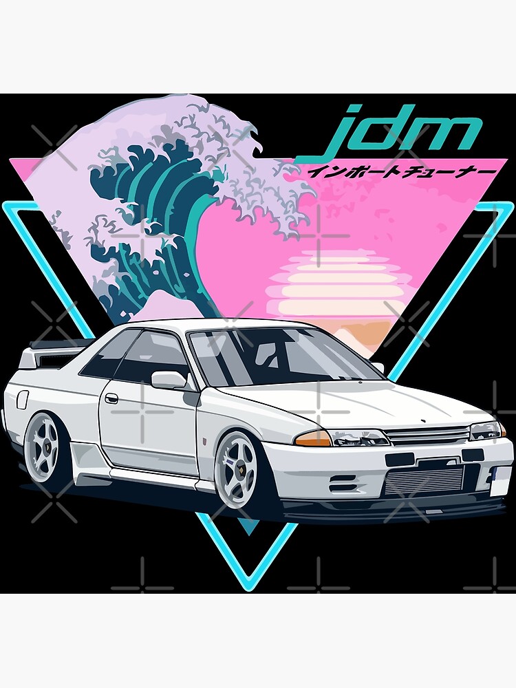 R Skyline Gt R Vaporwave Jdm Poster For Sale By Fromthe Tees