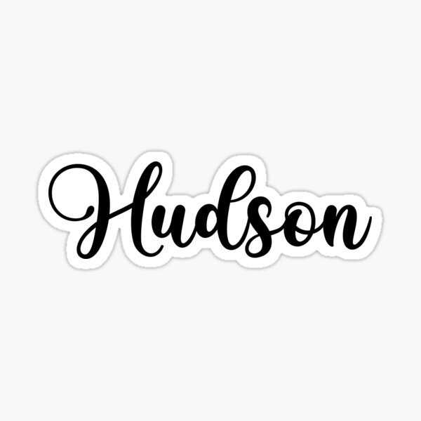 Hudson Name Handwritten Calligraphy Sticker For Sale By Yelenastore