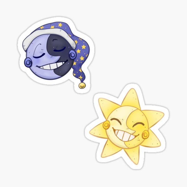 Fnaf Sun And Moon Sticker For Sale By Cobbstone Redbubble