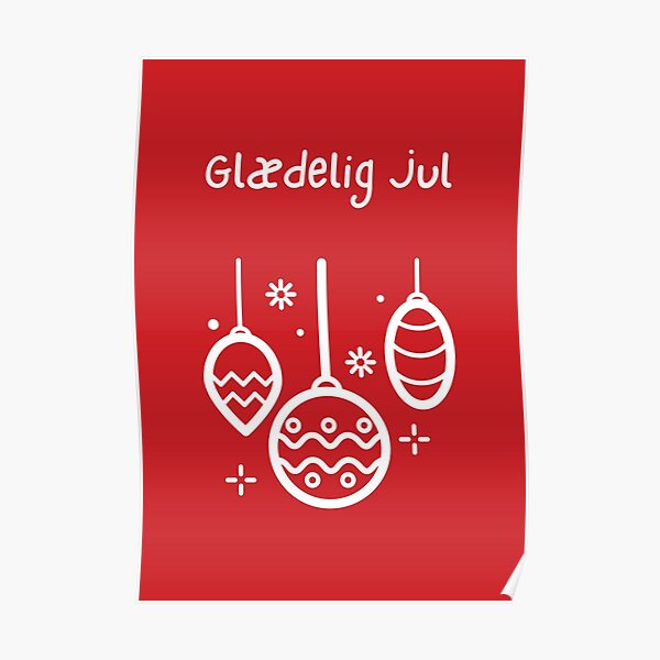 Gl Delig Jul Happy Christmas In Danish Julekort Christmas Decor