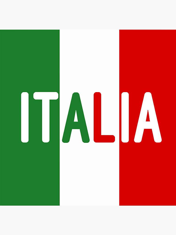 Italia Italian Flag Sticker For Sale By Aveedward Redbubble