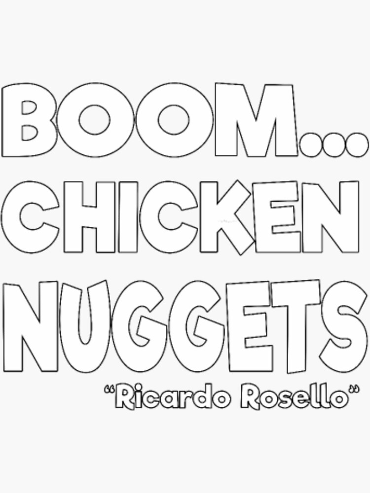 Boom Chicken Nuggets Comic Boom Chicken Nuggets Sticker For Sale By