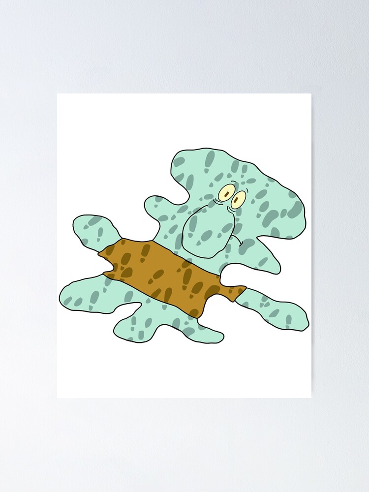 Flattened Squidward Spongebob Squarepants Poster For Sale By