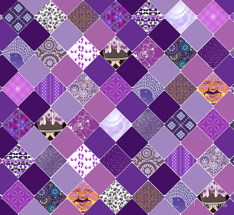 "Purple Communal Quilt for I ♥ Patterns" by I ♥ Patterns Redbubble