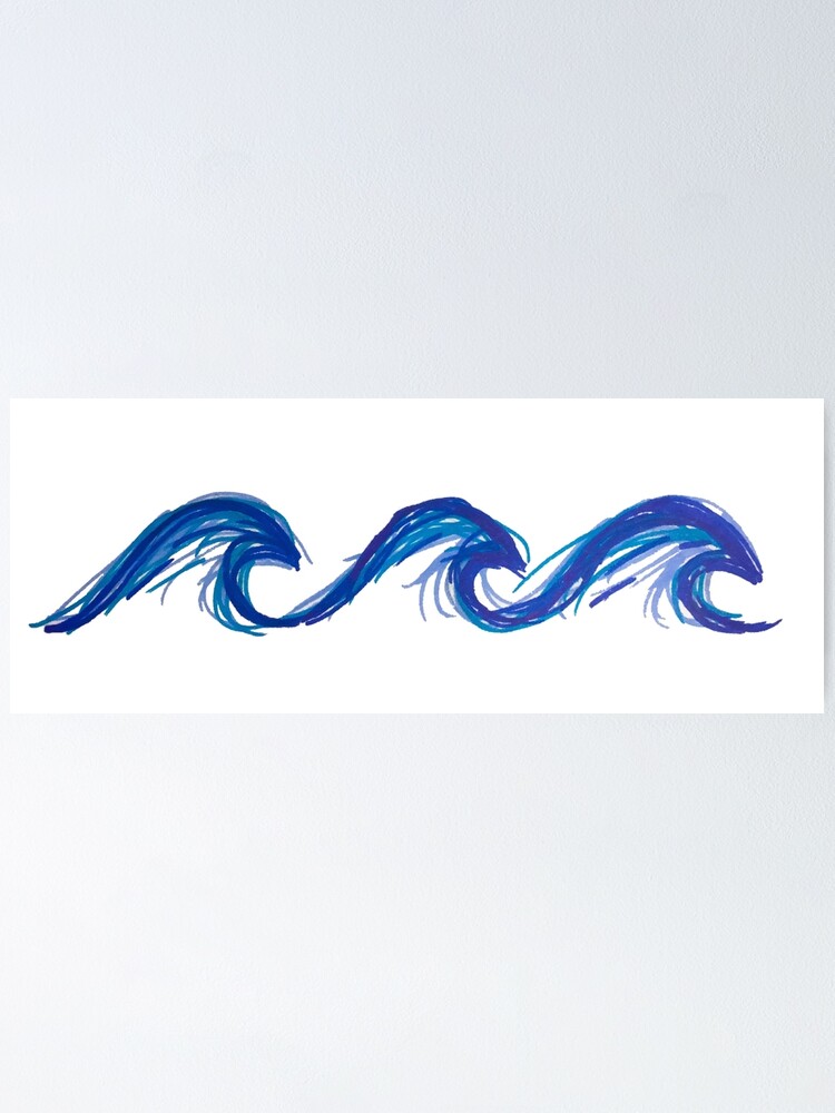 Waves Poster For Sale By Arielcadoff Redbubble