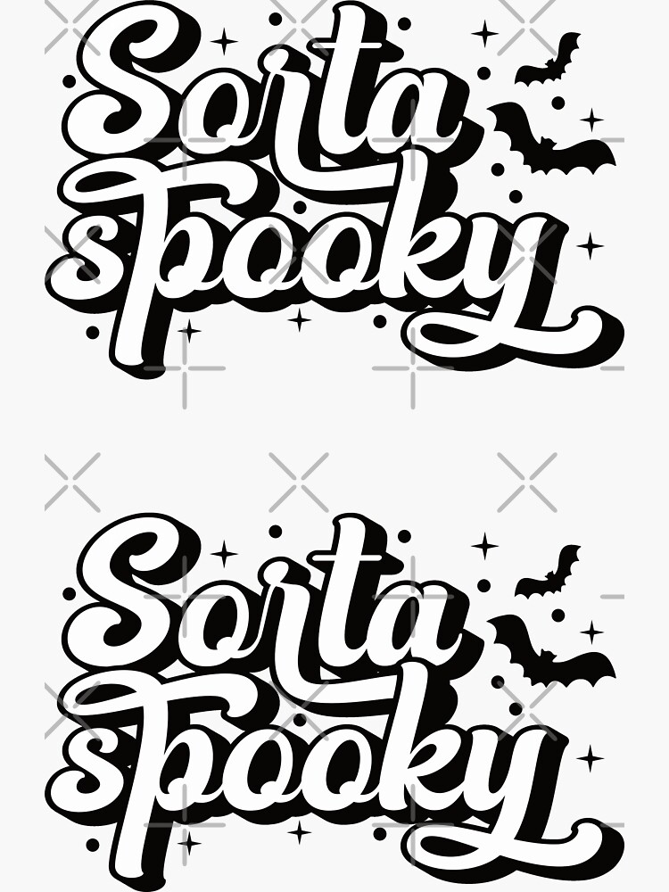 Sorta Spooky Sticker Pack Retro Halloween Aesthetic Sticker For