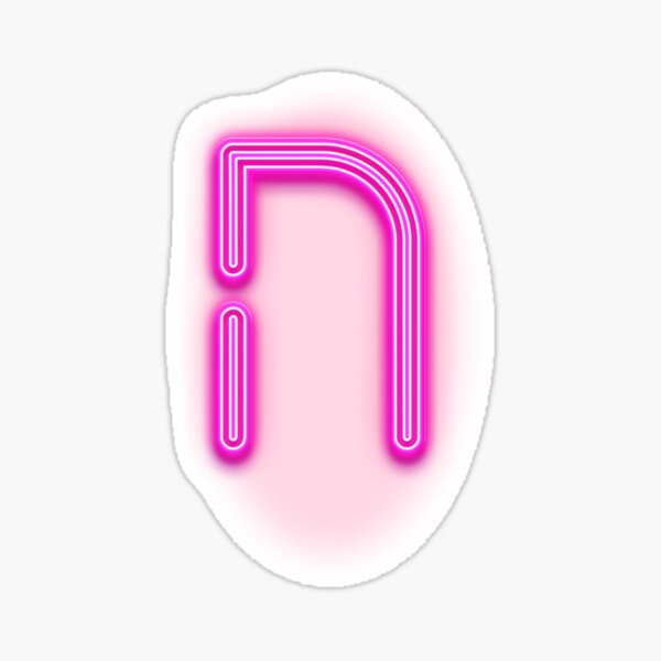 Neon N Letter Sticker For Sale By Enchant Elsie Redbubble