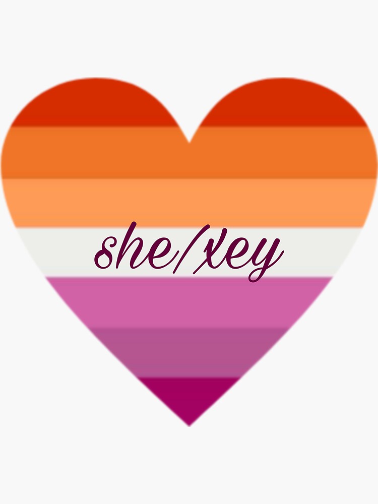 She Xey Lesbian Pride Flag And Pronoun Sticker Sticker For Sale By