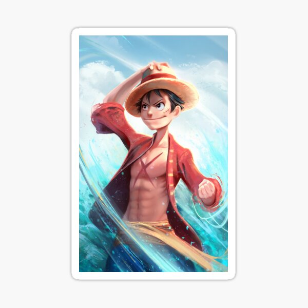 Luffy One Piece Sticker For Sale By Xyprow Redbubble