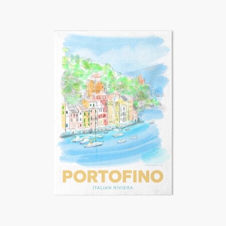 Portofino Italian Riviera Art Art Board Print For Sale By