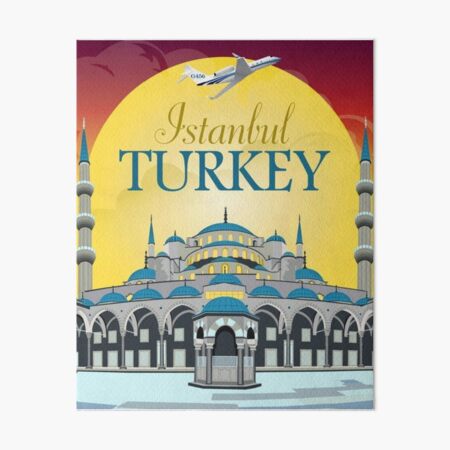 Istanbul Turkey Vintage Travel Poster Istanbul Turkey Tourism Poster