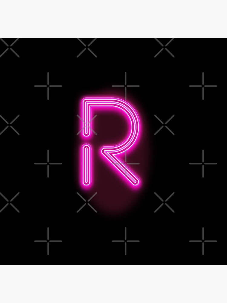 Neon R Letter Poster For Sale By Enchant Elsie Redbubble