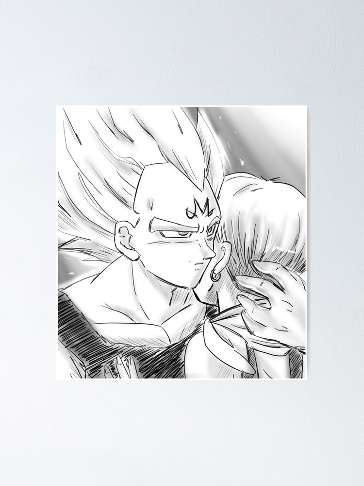 Majin Vegeta X Bulma Poster For Sale By Lovelykotori Redbubble