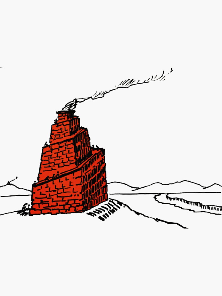 The Tower Of Babel Sticker For Sale By Ancientgenius Redbubble